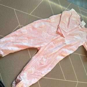 Baby Girl's Jacquard Footie Bunnies .